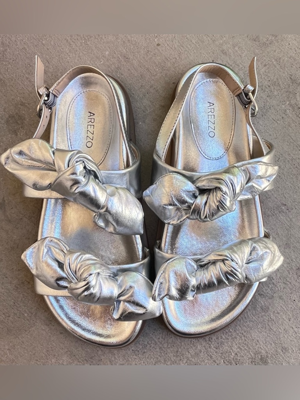 Arezzo silver sandals 7